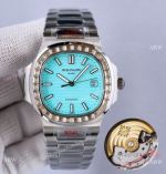 Swiss Quality Copy Patek Philippe Nautilus Baby Blue Citizen 8215 Watch New 5711